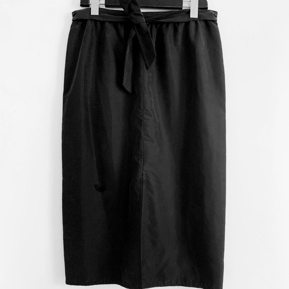 American Apparel Tie Waist Split Front Skirt - Picture 3 of 7